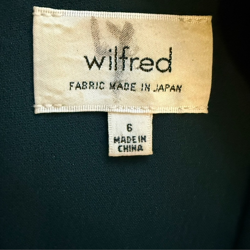 Wilfred Aritzia Montbrun Jewel Tone Dark Green Dress Size 6 Classic Minimalist - Picture 4 of 12